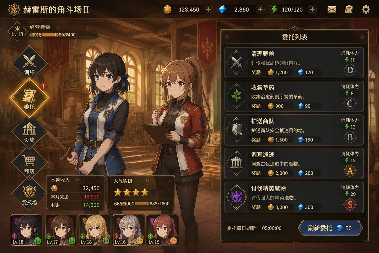 赫雷斯的角斗场Ⅱ 多结局 玩法截图 1